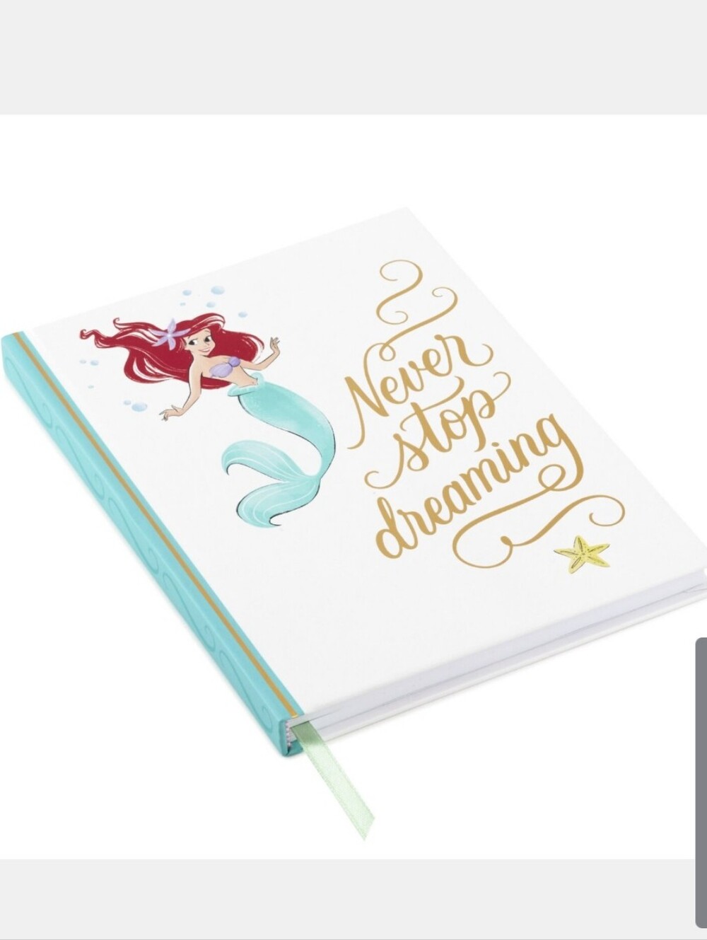 Hallmark Disney Princess Never Stop Dreaming Little Mermaid Hardback Notebook
